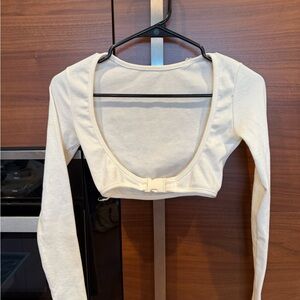 Cream Long Sleeve Women's Top